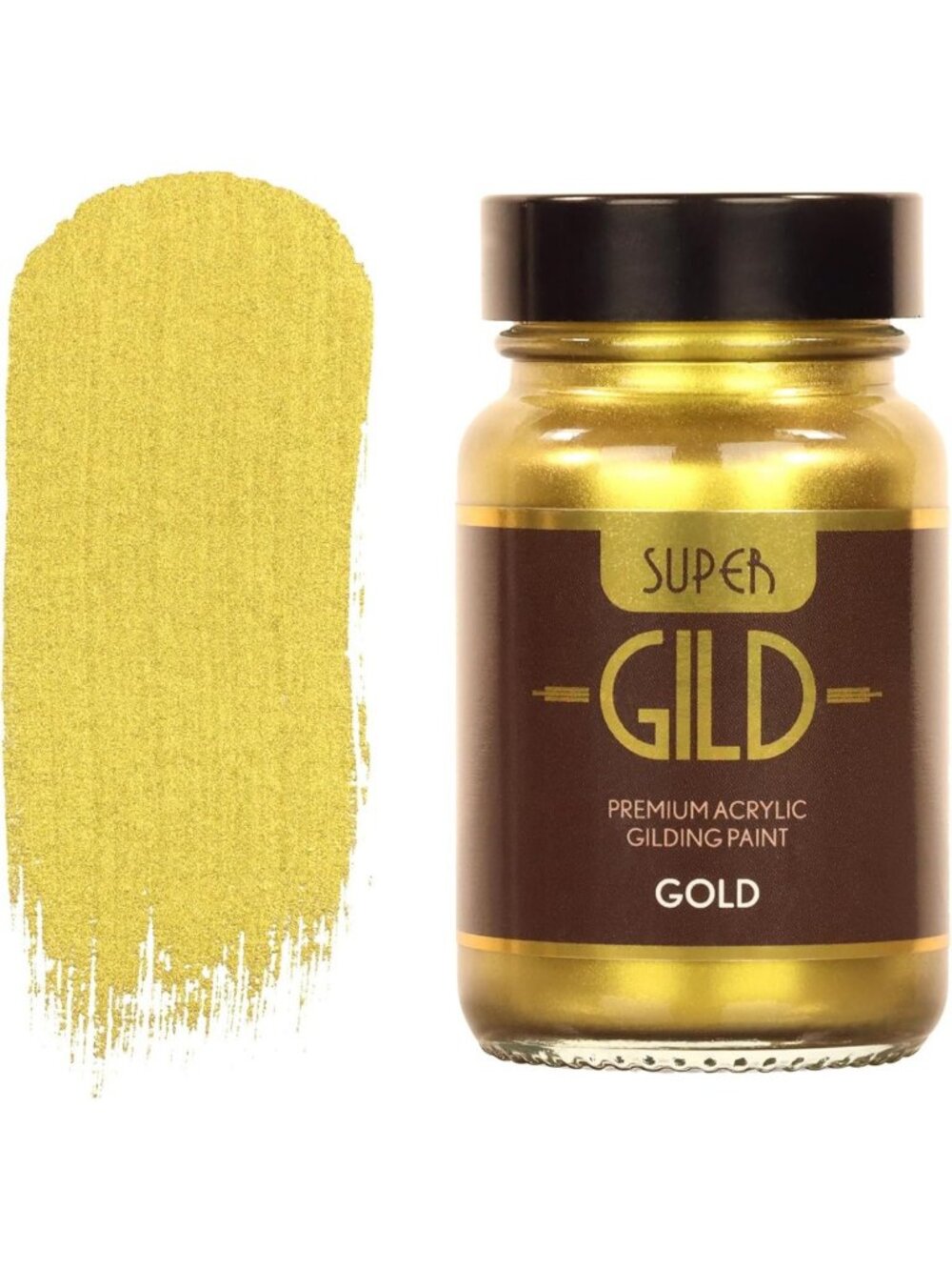 High Pigment Metallic Acrylic Paint - Water-Based Enamel for Wood, Metal, Glass
